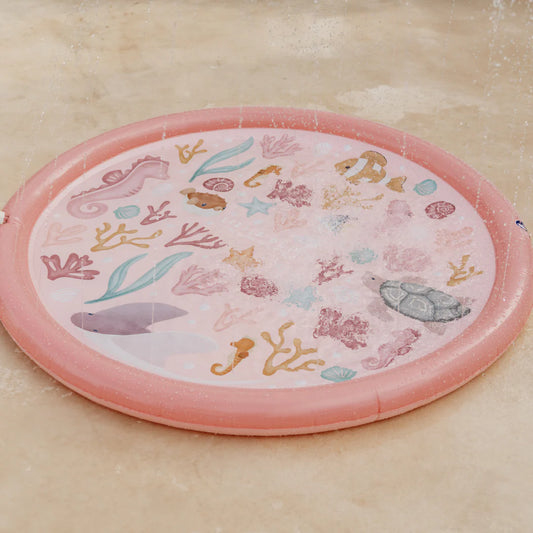 שטיח מים מזרקה Sprinkler Mat |  ocean dreams pink Little Dutch