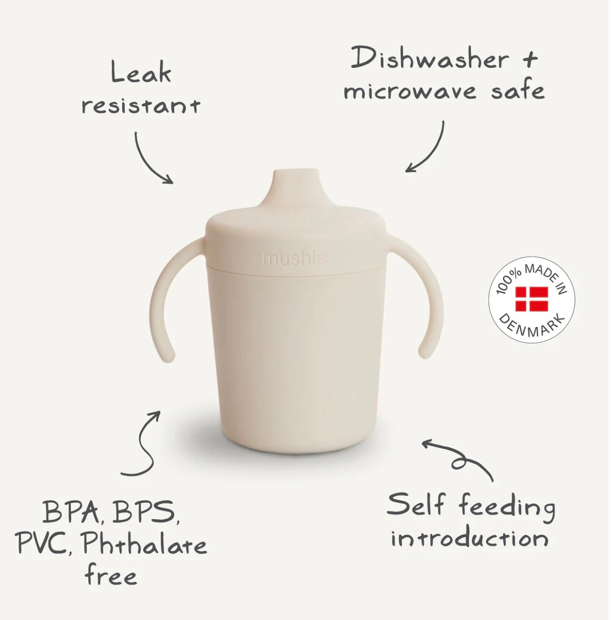 כוס אימון סיפי Mushie| סמוק