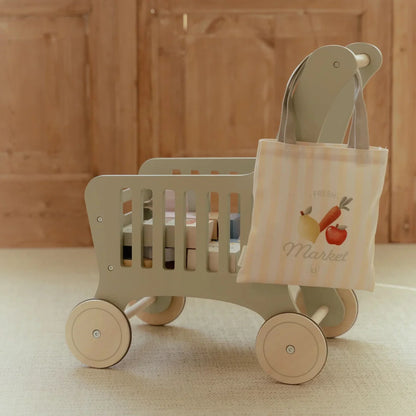 עגלת קניות מעץ Little Dutch