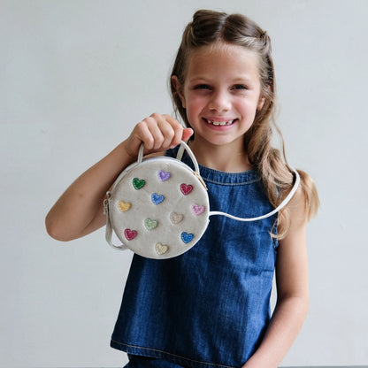 תיק לבבות צבעוני multi colored heart bag Mimi&Lula