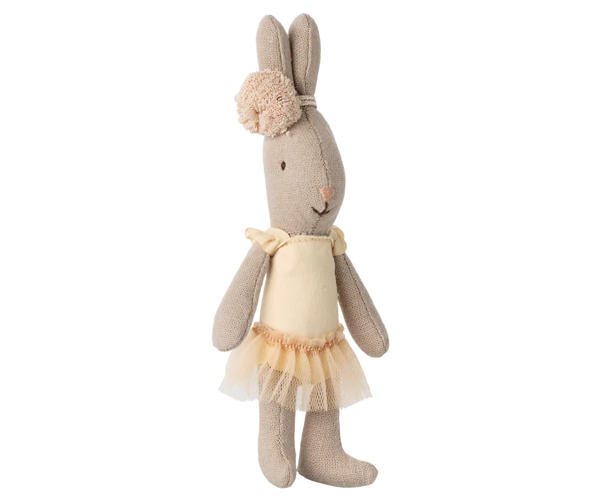 ⁦Maileg Rabbit Micro |Ballet suit and skirt cream⁩