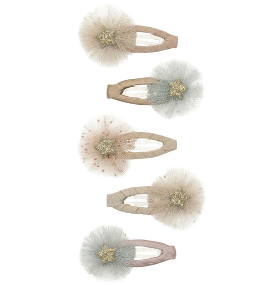 סט 5 סיכות שיער Tulle Rosette Mini Hair Clips
Mimi&Lula
