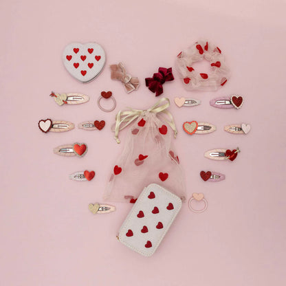 סט 4 סיכות לבבות Scalloped heart clic clacs Mimi&Lula