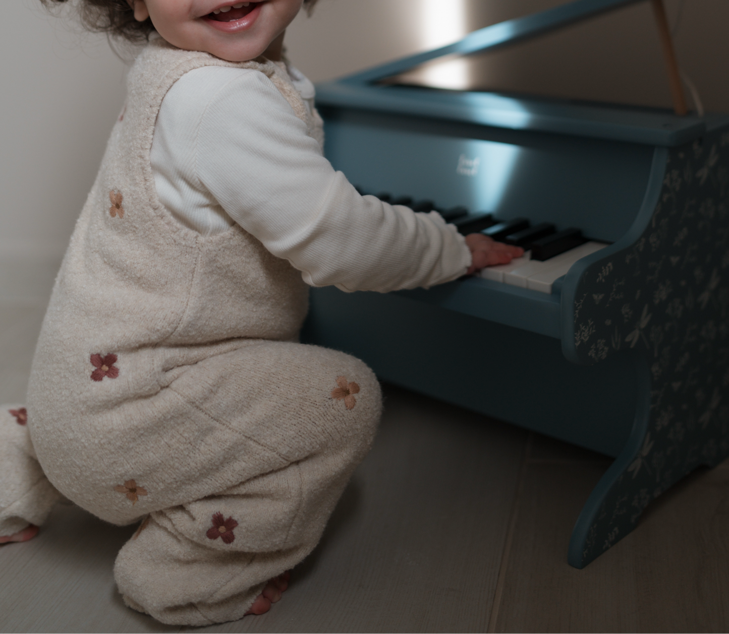 פסנתר עץ לתינוקות וילדים| כחול