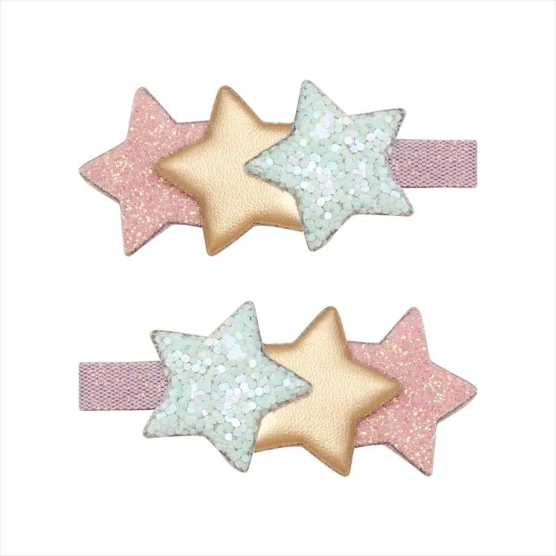 2 סיכות שיער כוכבים Layered Star Hair Clips Mimi&Lula