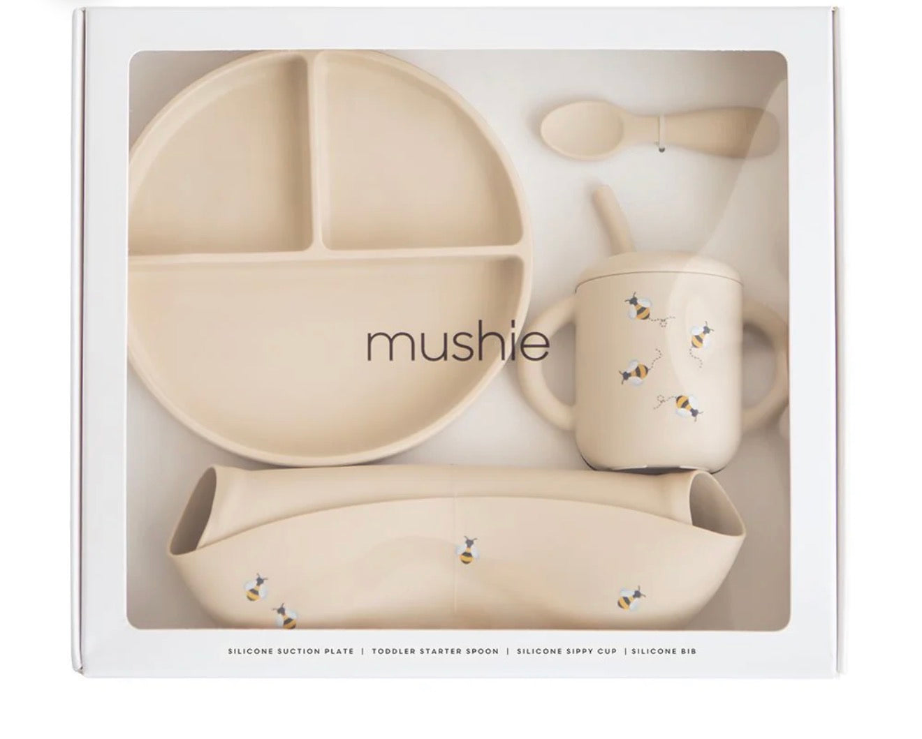 ערכת האכלה מסיליקון | ביג׳ Mushie