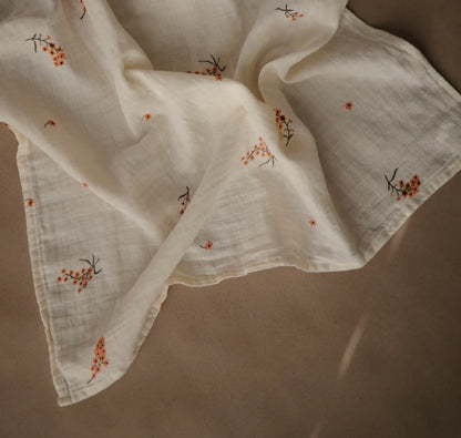 3 חיתולים אורגניים Mushie| פרחים