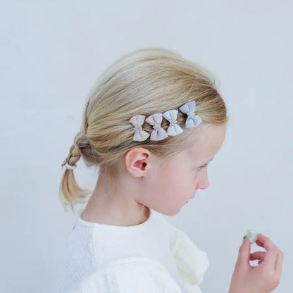 סט 8 סיכות מיני לשיער פרימה בלרינה Prima Ballerina Bow Mini Clips