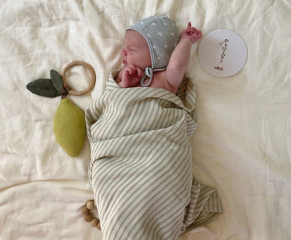 חיתול טטרה מכותנה אורגנית Mushie| פסים סייג׳