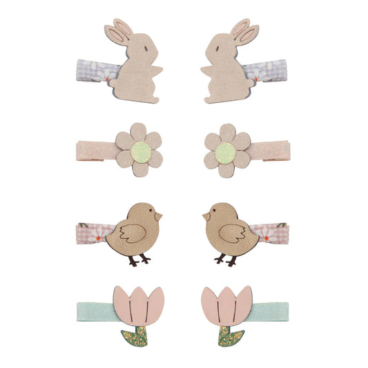 8 סיכות קטנות לשיער Bunny Mini Clips Mimi&Lula