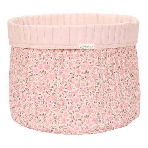 סל אחסון גדול | גן פיות Quilted Basket Large Fairy Floral Little Dutch