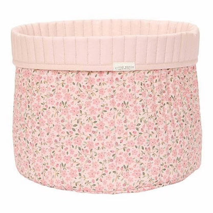 סל אחסון גדול | גן פיות Quilted Basket Large Fairy Floral Little Dutch