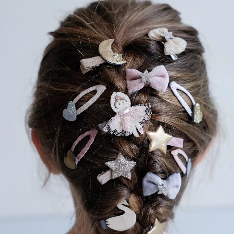 סט 8 סיכות מיני לשיער פרימה בלרינה Prima Ballerina Bow Mini Clips