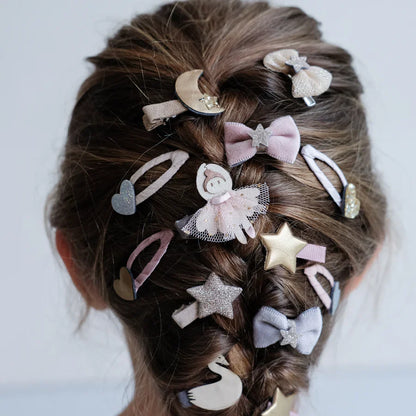 סט 8 סיכות מיני לשיער פרימה בלרינה Prima Ballerina Bow Mini Clips
