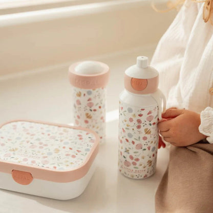 קופסת אוכל| פרחים ופרפרים