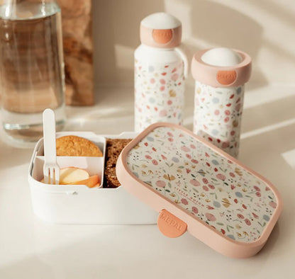 קופסת אוכל| פרחים ופרפרים