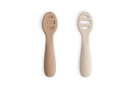 זוג כפיות סיליקון לטעימות| נטורל סאנד