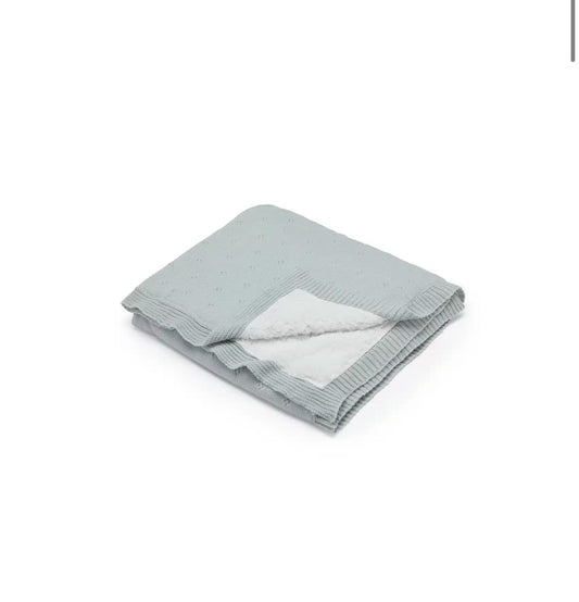 Mint Pointelle |שמיכת פוינטל סרוגה