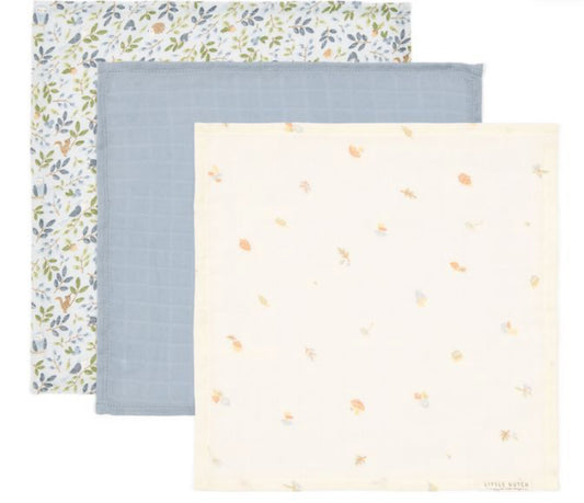 סט 3 מגבות פנים כותנה אורגנית| חברי יער