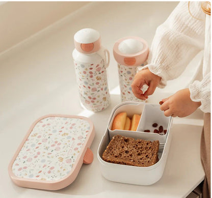 קופסת אוכל| פרחים ופרפרים