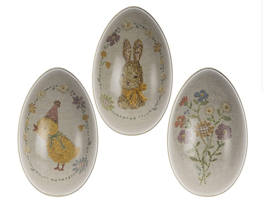 סט 3 ביצי מתכת מעוטרות maileg