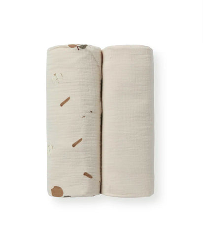 2 חיתולי טטרה גדולים – Apple pie עשוי מ- 100% כותנה מבד טטרה