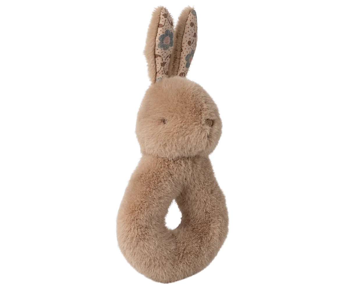 Maileg Rabbit rattle set |Cream peach