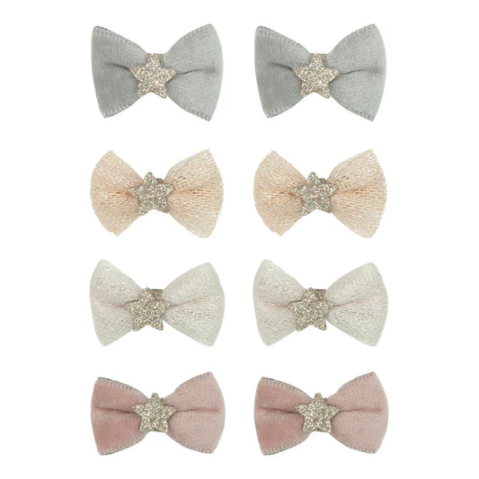 סט 8 סיכות מיני לשיער פרימה בלרינה Prima Ballerina Bow Mini Clips