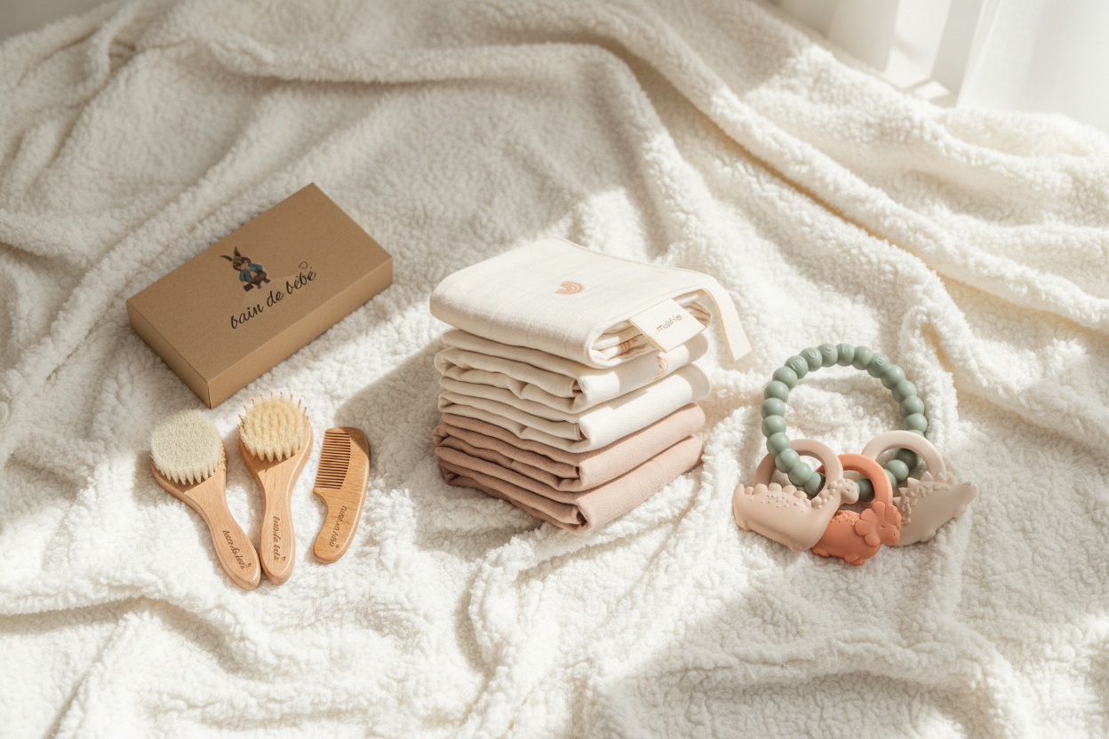 Bundle on white blanket