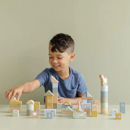 דלי קוביות עם 50 אבני בניין | צבע כחול